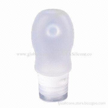 No-drip silicone small empty bottle, leakproof silicone bottle for traveling use